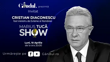 Marius Tucă Show începe luni, 10 aprilie, de la ora 20.00, live pe gândul.ro