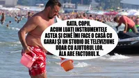 Până acum, l-ai văzut doar în costum, la TV! Brenciu, în slip şi cu găletuşa la plajă!