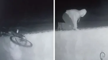 VIDEO. Hoți de biciclete, surprinși de camerele de supraveghere, într-o comună din Olt