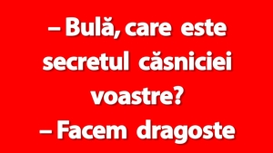 BANC | Bulă și secretul unei căsnicii fericite