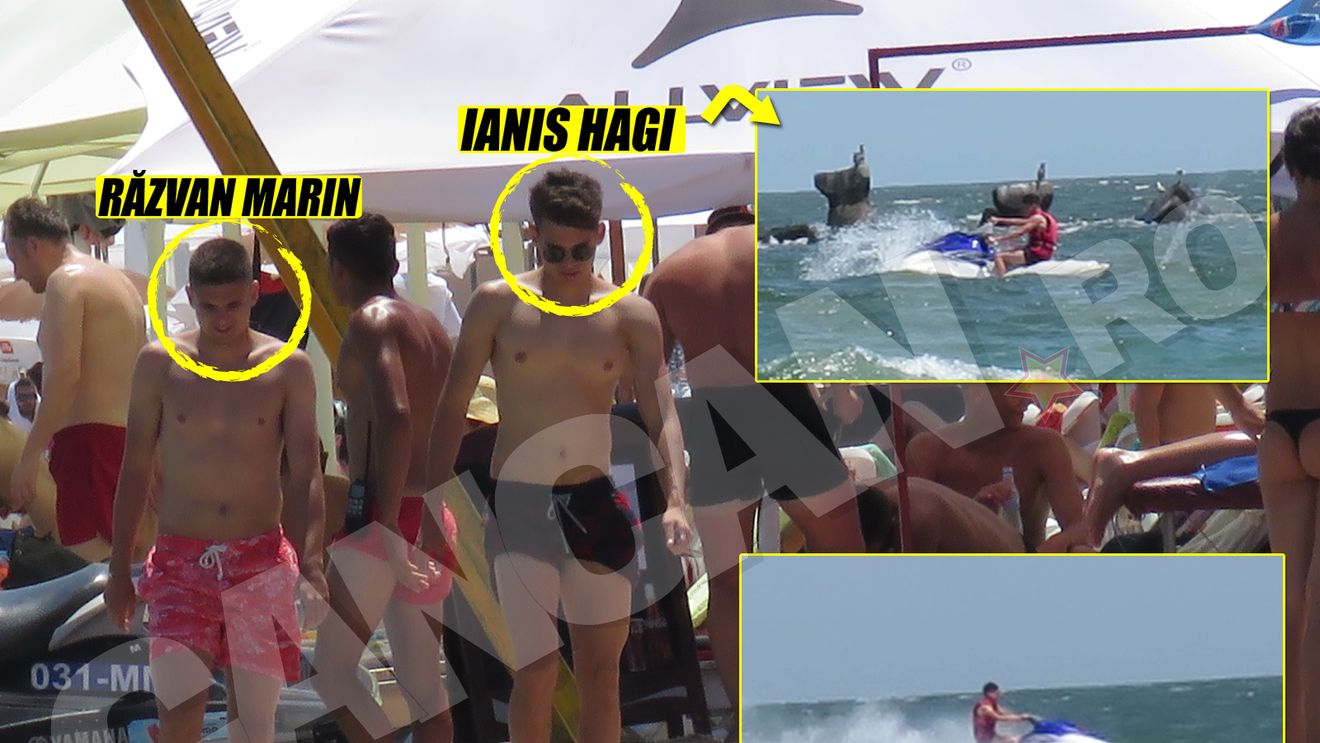 IANIS n-a avut ochi pentru fete. Puştiul lui GICĂ HAGI s-a ”combinat” cu un coleg la plajă!