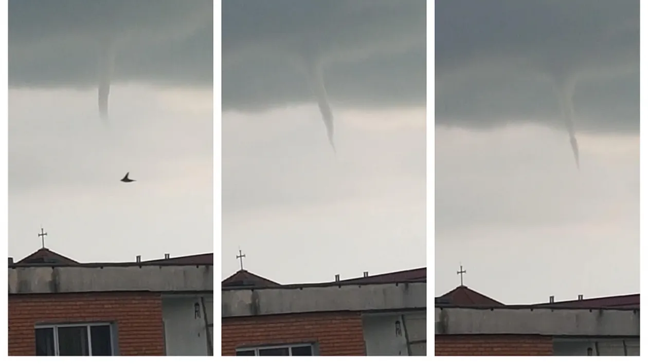 O tornadă a îngrozit locuitorii din apropiere de Timișoara. Totul a fost filmat