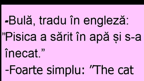 BANC | Bulă și limba engleză