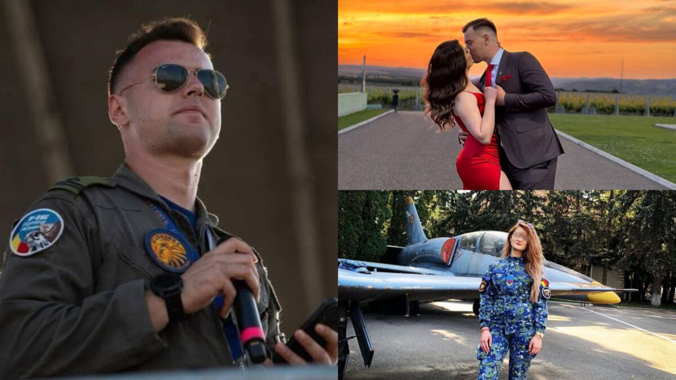 Povestea de dragoste dintre Octavian Palferenț și soția lui. Pilotul militar și Daniela s-au căsătorit în urmă cu aproape un an