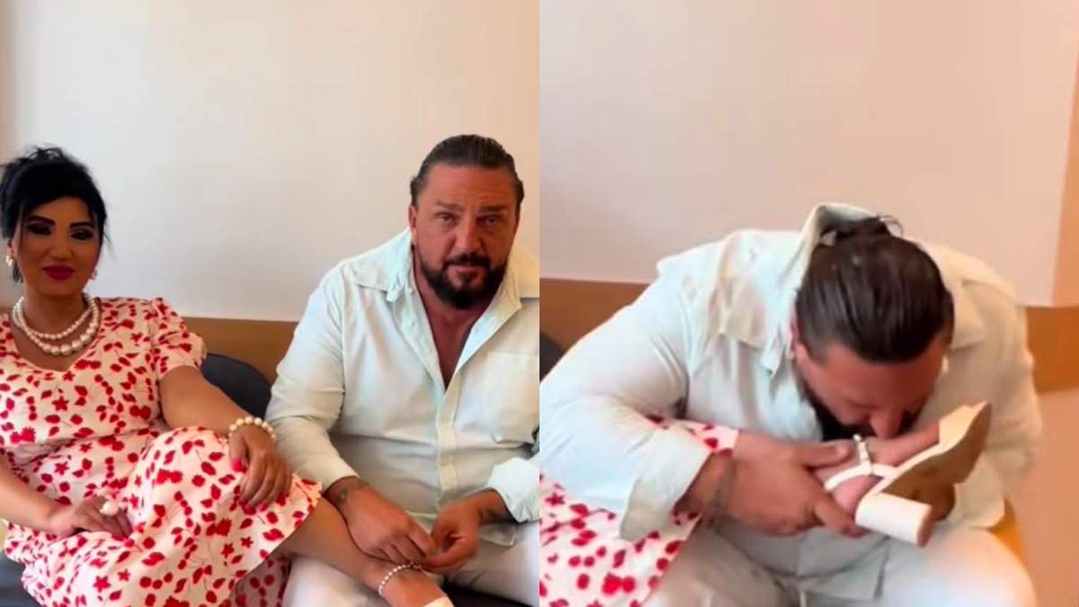 George Restivan a luat exemplu de la Selena Gomez! I-a sărutat picioarele Adrianei Bahmuțeanu