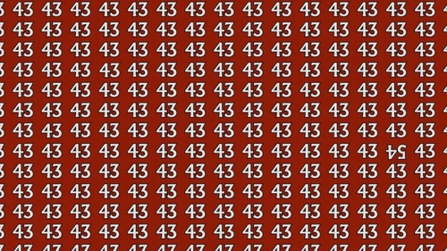 Test IQ | Găsiți numărul 54 ascuns printre 43. Geniile îl descoperă în doar 20 de secunde