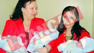 Tripletii din Targu Jiu Si mamica lor au ajuns acasa