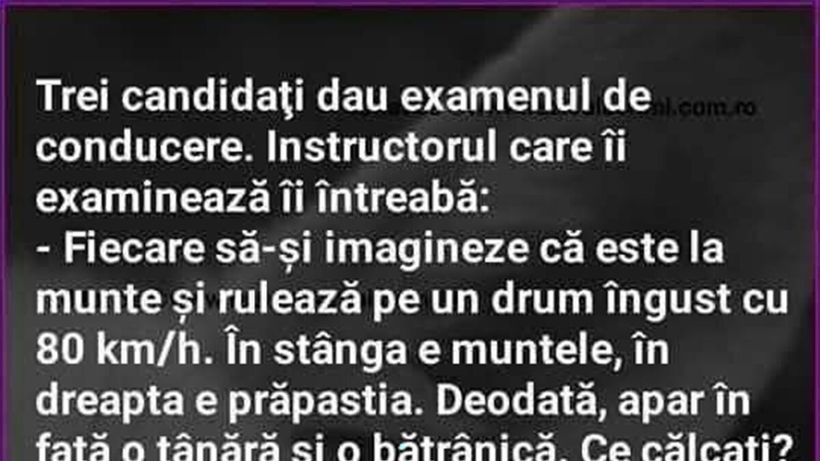 BANC | Trei candidați dau examenul de permis auto