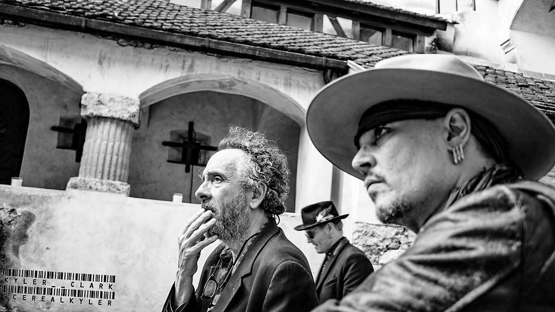 Tim Burton și Johnny Depp, la Castelul Bran