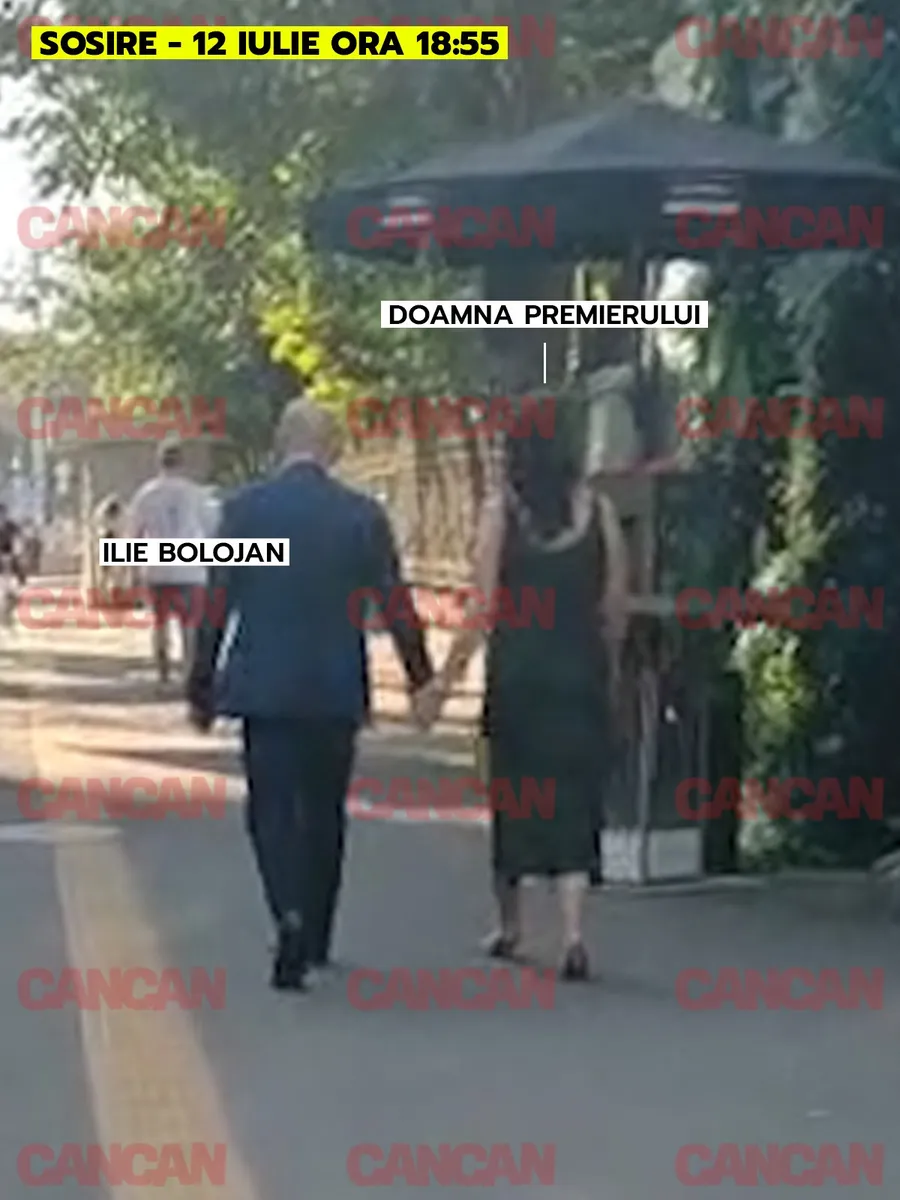 Ilie Bolojan și partenera sa sosesc la restaurant.