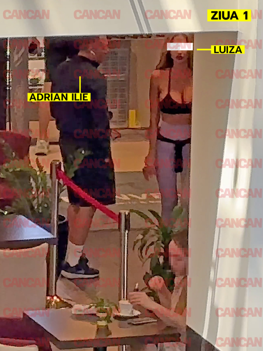 Îmbrăcată sexy, Adrian Ilie nu-și ia ochii de la ea