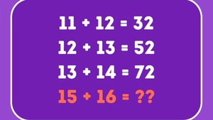 Test IQ exclusiv pentru genii | Dacă 11+12=32, 12+13=52 și 13+14=72, cât este 15+16=?