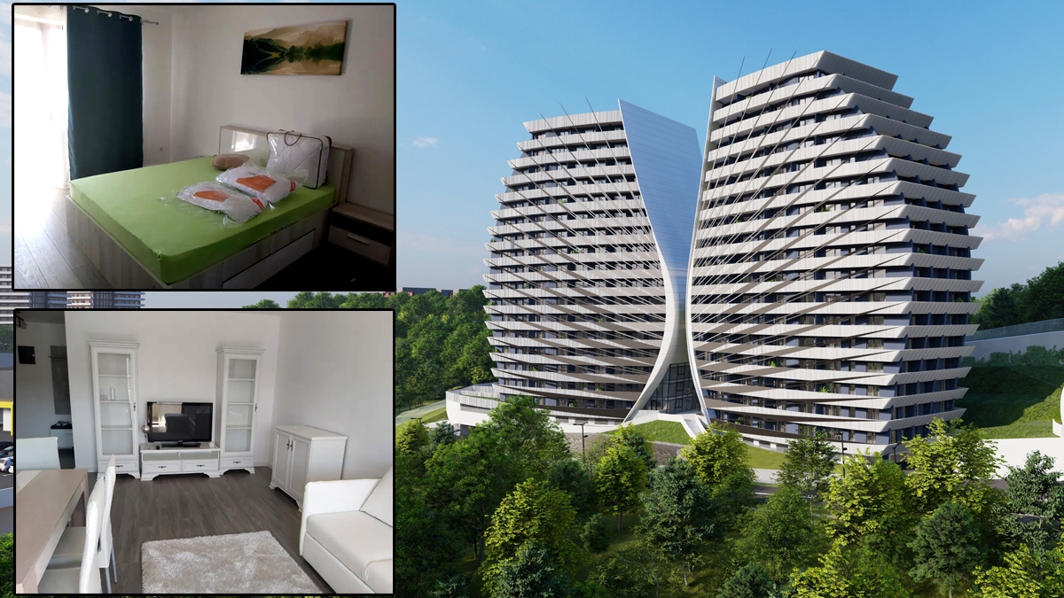 Mai scump ca în Dubai! Cu câți euro își închiriază un proprietar apartamentul de 57 mp din "Blocul cu aripi" din Cluj-Napoca