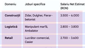 Ce job-uri poți avea în România fără 12 clase terminate. Ce salarii primești pentru ele, în 2026