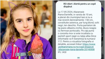 Fetiță de 10 ani, dispărută fără urmă. Riana a plecat la școală și nu s-a mai întors acasă. A fost emis mesaj RO-Alert