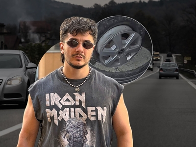 Vlad Drăgulin, incident neașteptat la Sibiu! Cauciucul mașinii a explodat