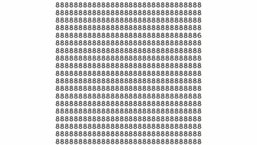 Test de inteligență | Nu toate cifrele din imagine sunt 8. Identificați-o pe cea diferită!