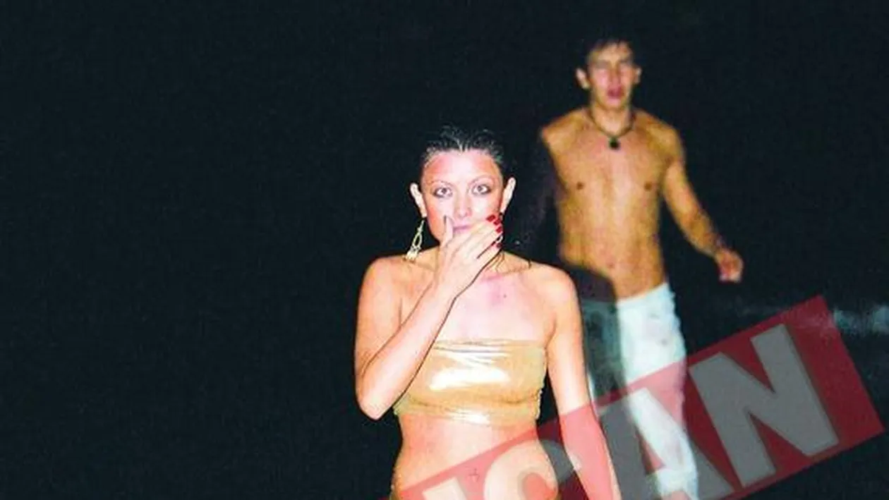 Elena Gheorghe face baie, in mare, bauta