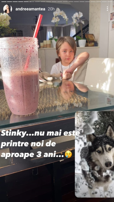 Andreea Mantea, cu sufletul frânt după ce fiul ei i-a făcut o mărturisire în timp ce plângea: “Sună-l pe președinte și spune-i să-l aducă pe Stinky” | FOTO