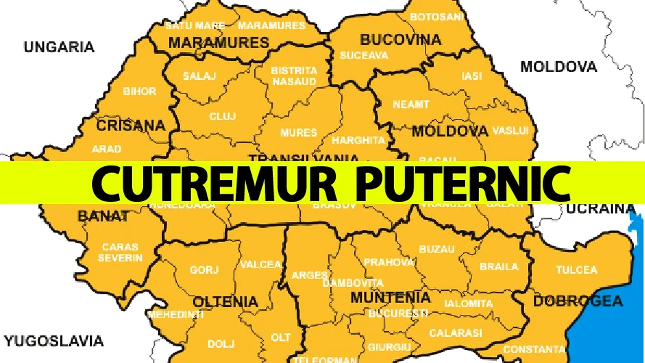 Cutremur puternic în România, azi-noapte. INFP a emis codul portocaliu de pericol