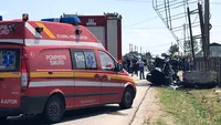 VIDEO. Accident soldat cu trei morți și doi răniți la Redea, în județul Olt. A intrat cu taxiul în panoul de bun venit...