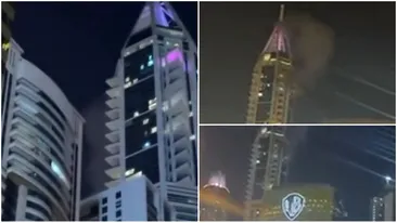 Panică în Dubai! Zgârie-nori, în flăcări: mai multe clădiri au fost evacuate de urgență