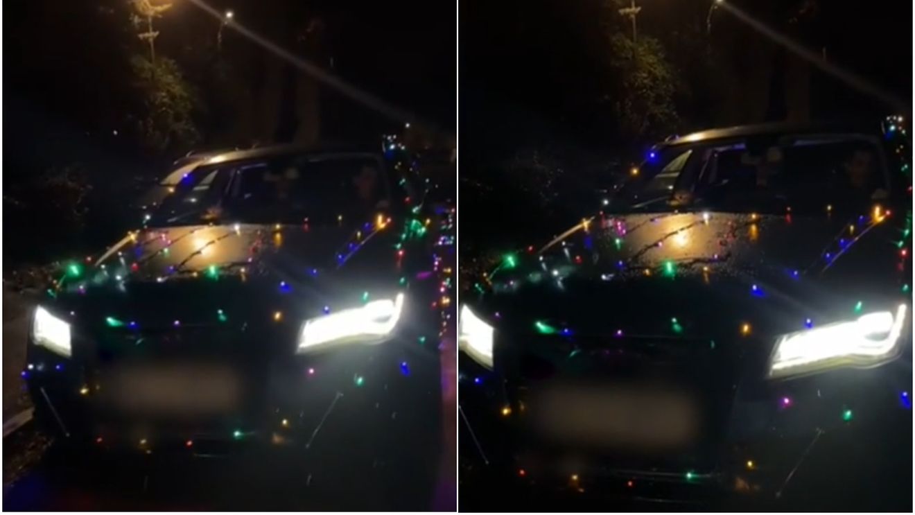 Ce a putut să pățească un tânăr din Argeș după ce și-a împodobit mașina cu luminițe de Crăciun. Oamenii legii au intervenit imediat!