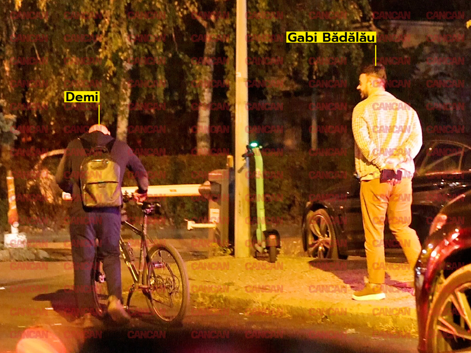 Gabi Bădălău și Demi, în parcarea localului