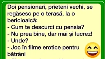 BANC | Doi pensionari, prieteni vechi, se regăsesc pe o terasă