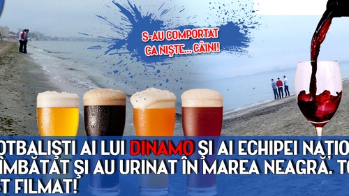 Doi fotbalisti ai lui Dinamo si ai echipei nationale s-au imbatat si au urinat in Marea Neagra. Totul a fost filmat!