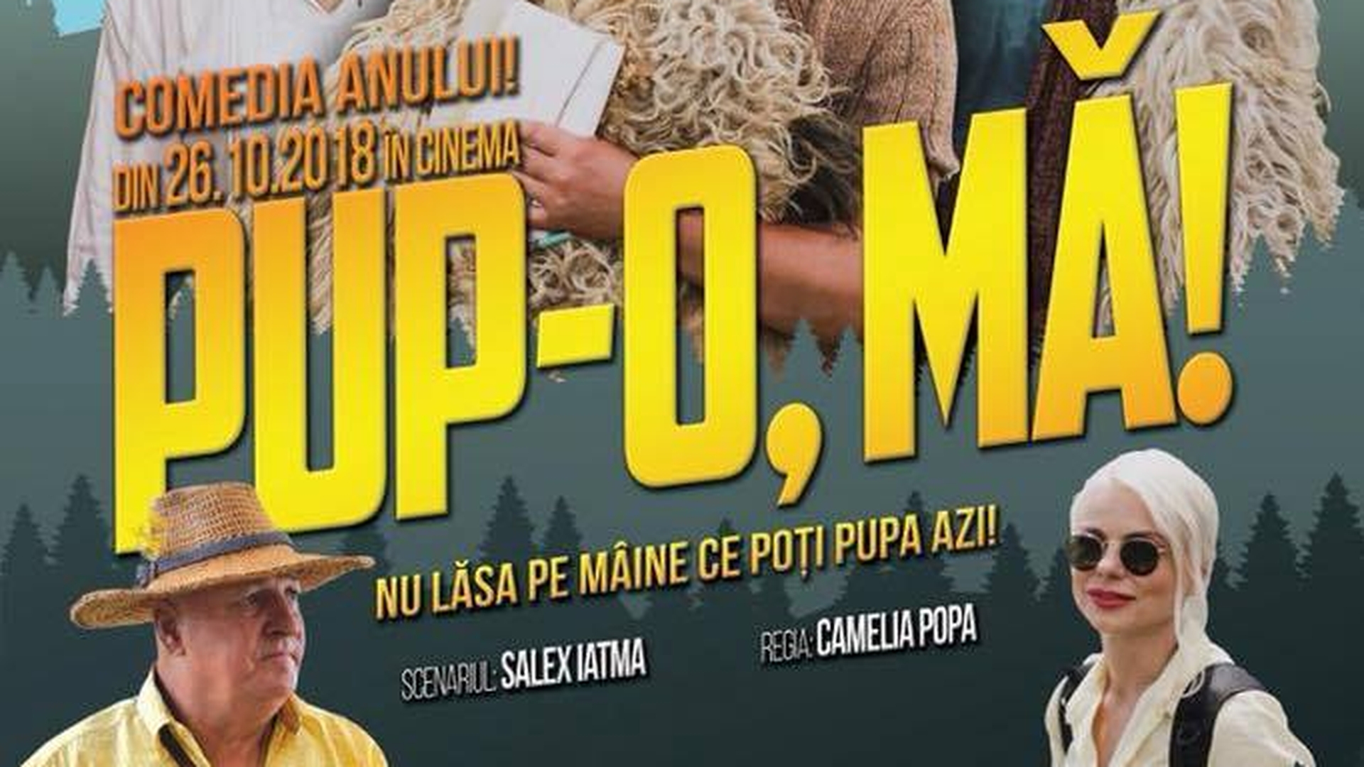 Producătorii filmului ”Pup-o, mă!”, concurs inedit!  Comedia răsplătește veselia cu cele mai originale premii!