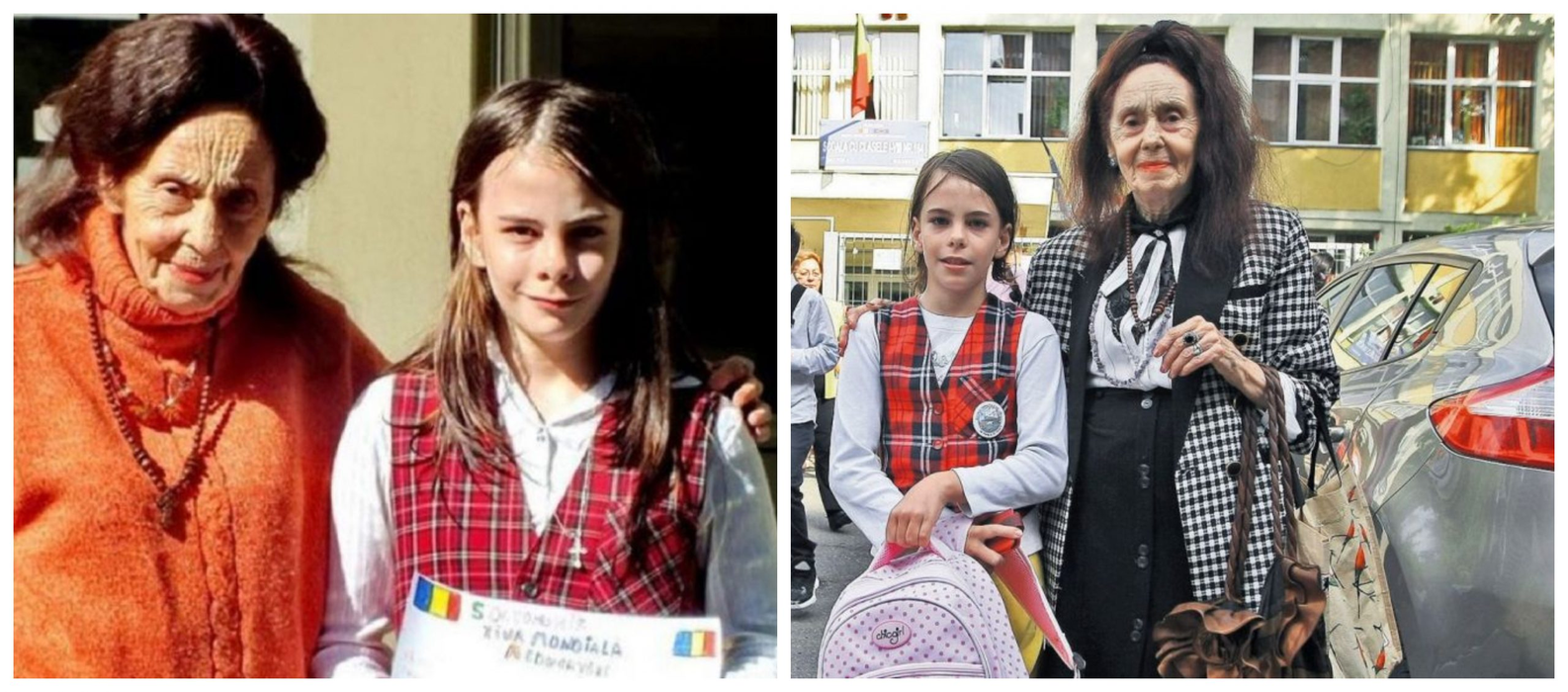 Fiica Adrianei Iliescu, când mergea la școală