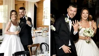 Finalistul Românii au talent și fosta prezentatoare METEO de la Prima TV s-au căsătorit religios! Primele imagini de la nunta lui Valentin Luca și Roxana Ghiorghian