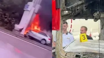 Accident grav pe DN1! Un bărbat a murit, după ce a intrat cu mașina într-o bornă kilometrică