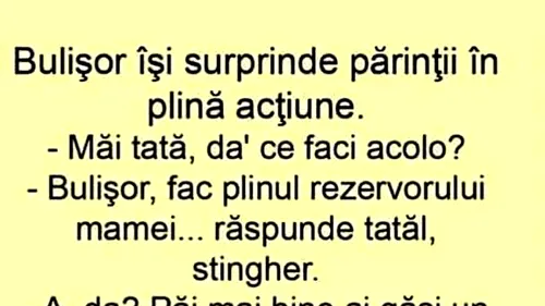 BANC | Bulă JR își surprinde părinții în plină acțiune