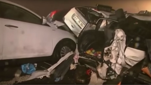 Carambol urias in Slovenia. Accidentul cu 70 de masini, produs de un roman!