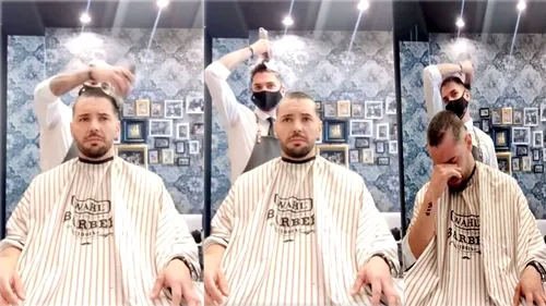 Un frizer, gest impresionant în fața unui client diagnosticat cu temutul cancer! Cum a reacționat bărbatul când a văzut că bărbierul se tunde la zero | VIDEO