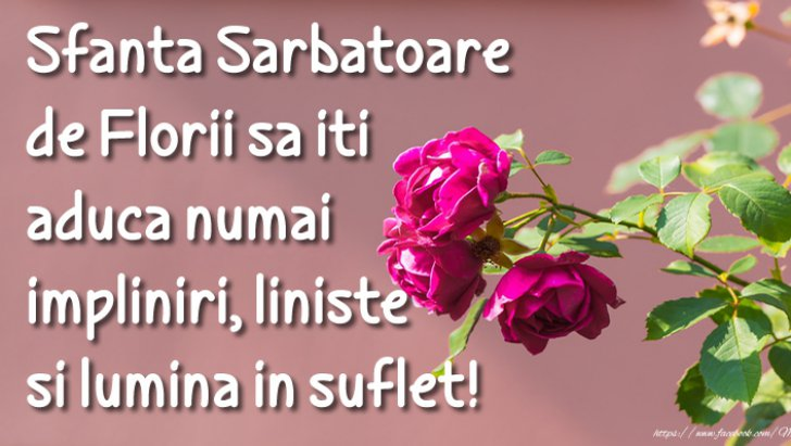 Mesaje, SMS-uri și felicitări virtuale de Florii, pentru toți cei care poartă nume de flori. Cele mai frumoase urări