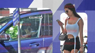 Iubițica nu se poate dezlipi de Mario Fresh și... Fostul ”ginere” al Andreei Esca a dat-o pe spate! Sărut pasional ”palmat” în mașină! Fotografii trăsnet cu noua cucerire