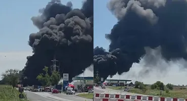 Momente de panică în Constanța. O cisternă încărcată cu benzină a luat foc după un accident