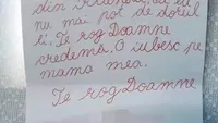 Scrisoare emoționantă! Ce i-a cerut o fetiță din Iași lui Dumnezeu? „Să vină mami acasă. Nu mai pot de dorul ei”