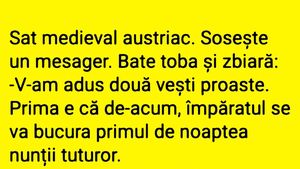BANCUL ZILEI | "De acum, împăratul se va bucura primul de noaptea nunții tuturor!"