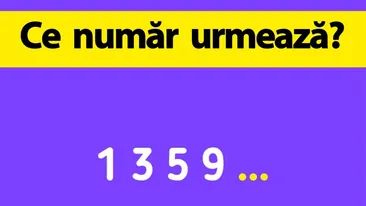 Test IQ exclusiv pentru genii | Ce număr urmează în această serie: 1, 3, 5, 9?