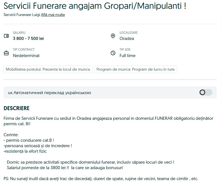 Anunț OLX