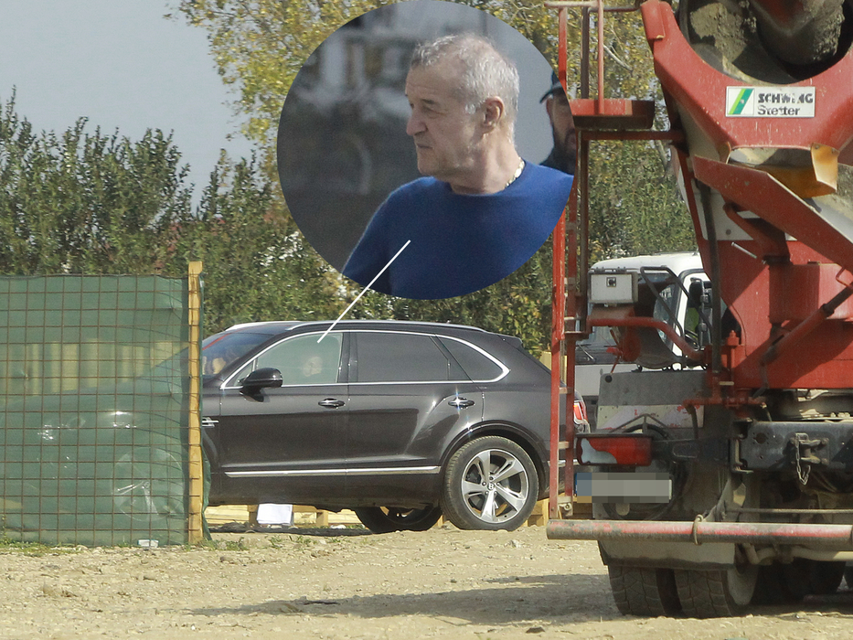 Gigi Becali a supervizat betonierele