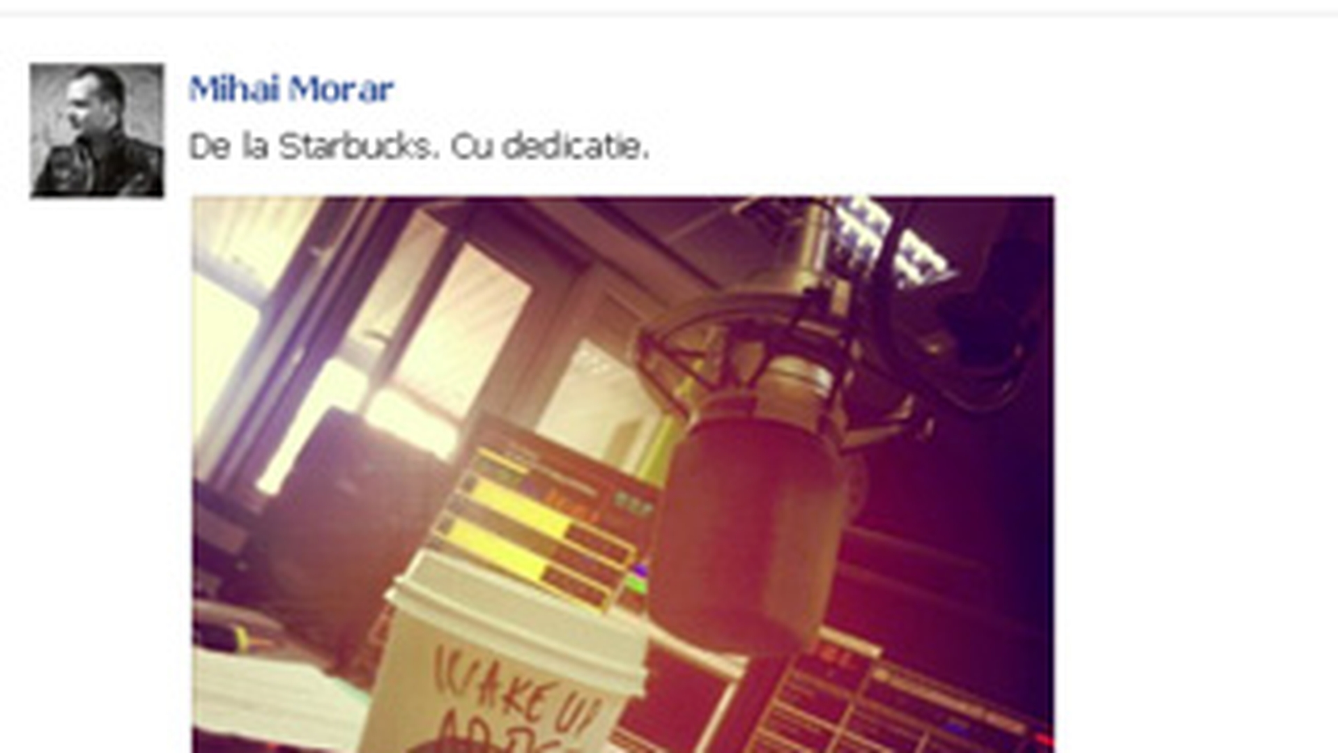 Mihai Morar vrea sa o impresioneze pe Inna! I-a "cumparat" o cafea in aceasta dimineata! Vezi ce mesaj i-a transmis!