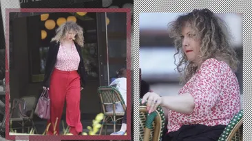 Cum am surprins-o pe Oana Lis ziua-n amiaza mare! L-a lăsat pe Viorel la păcănele și s-a ”scufundat” într-un pahar de frappe