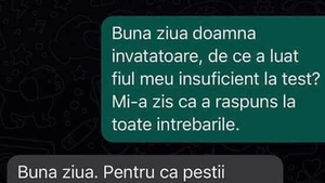 BANC | "Bună ziua, doamna învățătoare, de ce a luat fiul meu 'insuficient' la test?"