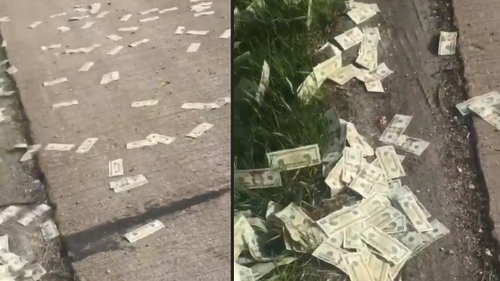 A început „să plouă” cu bani pe o autostradă din Statele Unite. Cum au reacționat șoferii