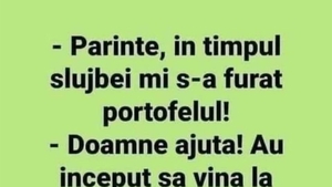 BANC | "Părinte, în timpul slujbei mi s-a furat portofelul"